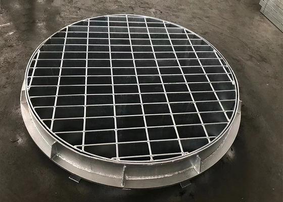 Outdoor Metal Manhole Cover Grating 25*3mm Circular Galvanised Grate